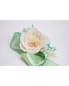 Wood Flower Corsage - Small