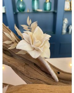 Wood Flower Boutonniere