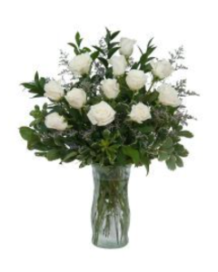 1 Dozen Premium Roses-White